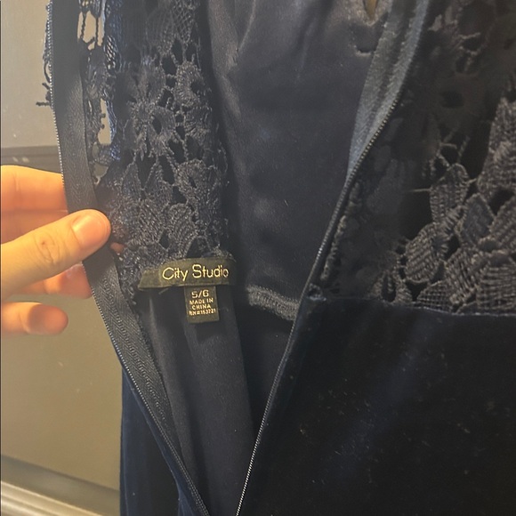 City Studio Navy Blue Prom Dress - Picture 4 of 7